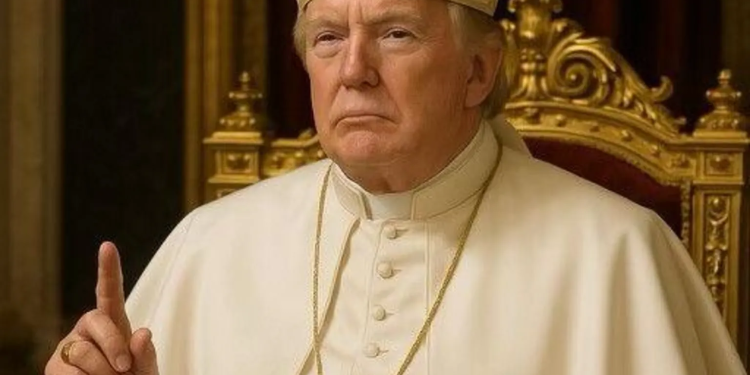 Trump criticised after posting AI image of himself as Pope 1 trump criticised after posting ai image of himself as pope