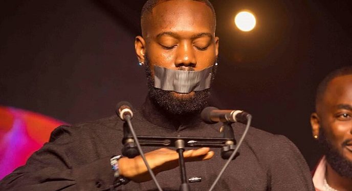 tulenkey explains why he taped his mouth at 26th tgmas