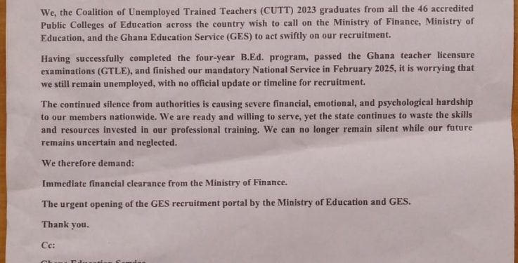 unemployed teachers call for employment to address staff shortage