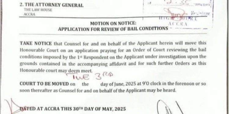 wontumi files motion to review his bail conditions