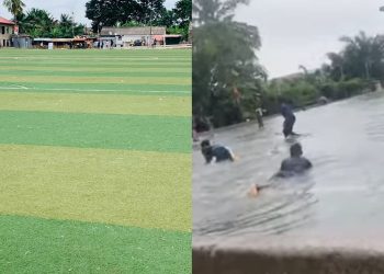 $200K Effia Kuma AstroTurf submerged after weekend rains
