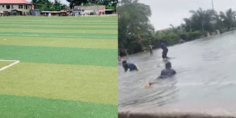 200k effia kuma astroturf submerged after weekend rains