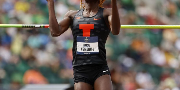 2025 ncaa champs rose yeboah wins silver with seasons best jump