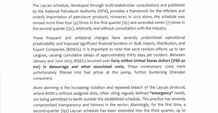 cbod accuses npa of flouting presidents directive on petroleum vessel berthing