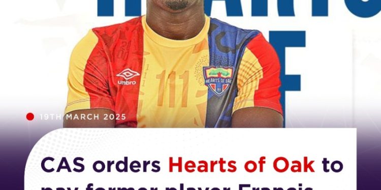 fifa opens disciplinary case against ghana fa for non compliance with cas decision in a matter involving hearts of oak threatens to withhold 20 of next fifa forward money