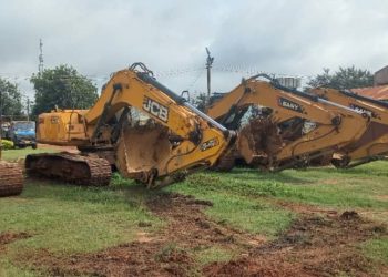 Five excavators, guns seized in joint anti-galamsey raid in Ahafo Ano South West