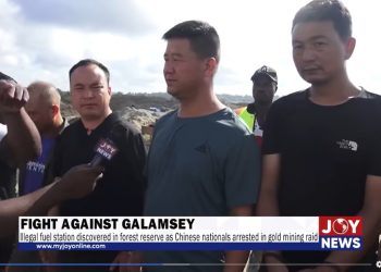 Galamsey: Illegal fuel supply point uncovered in forest reserve; Chinese nationals arrested