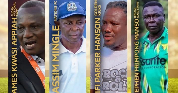 ghana football awards kwesi appiah frimpong manso 2 others nominated for coach of the year