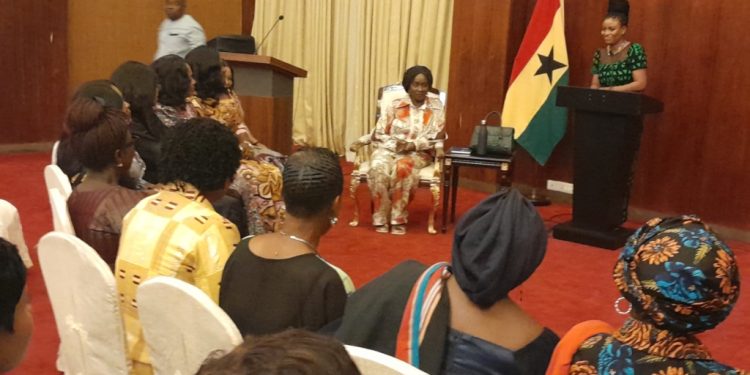 ghanas women mps pay courtesy call to vice president prof opoku agyemang following her medical leave