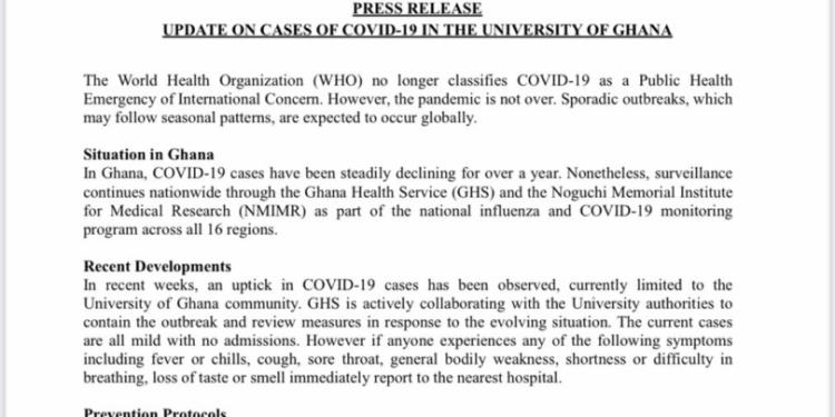 ghs responds to covid 19 outbreak at ug