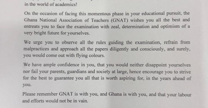 gnat urges bece candidates to stay disciplined confident and avoid malpractice