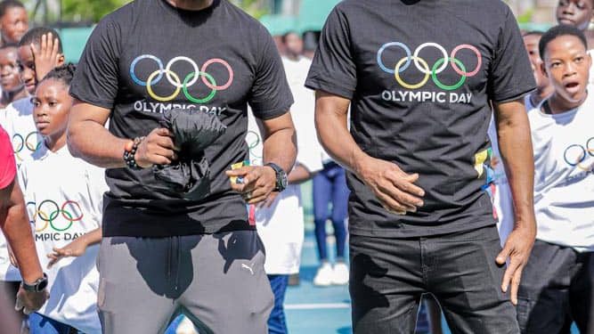goc nsa commemorate international olympic day in accra