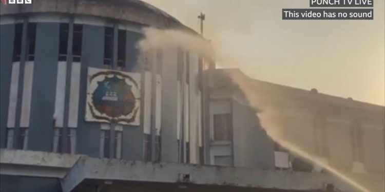 liberias ex speaker charged with arson over parliament fire