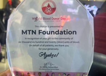 MTN Ghana Foundation Named Ghana’s Top Corporate Blood Donor