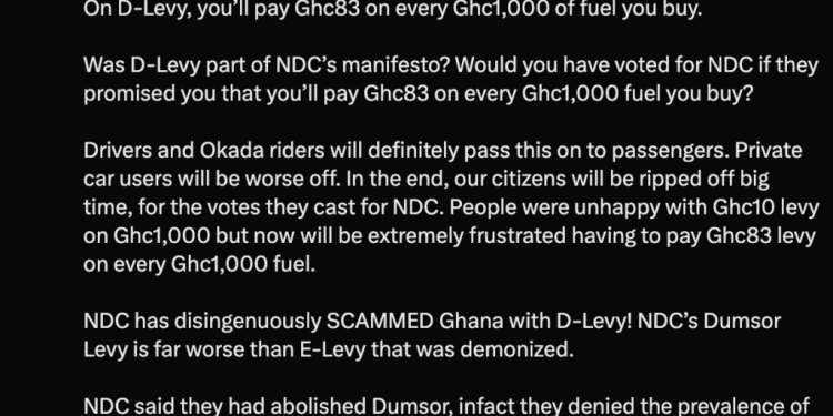ndc has scammed ghanaians with dumsor levy ntim fordjour