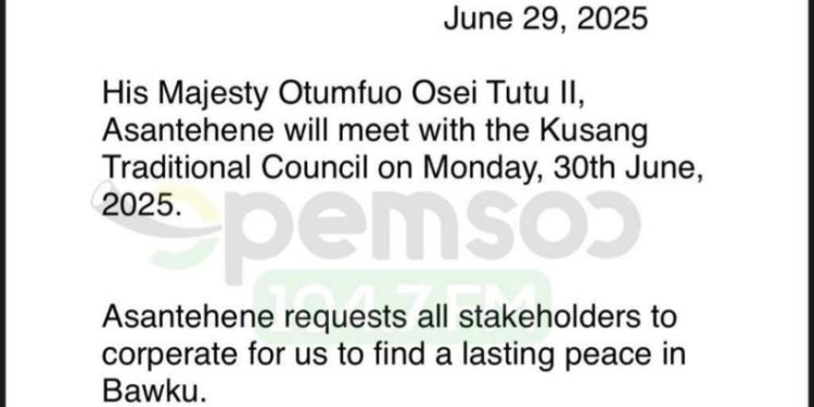 otumfuo to meet kusaug traditional council over bawku conflict