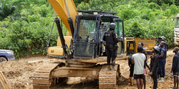 police launch raid on illegal miners in asenanyo forest reserve