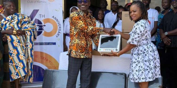 rotary club of kumasi donates equipment to aid maternal and childcare at st michaels hospital at pramso