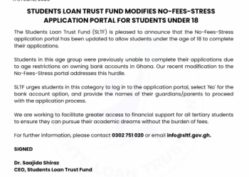 SLTF unlocks access for under-18s on No-Fees-Stress registration portal