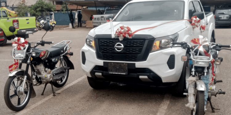 sunyani west mp supports police mobility to combat crime