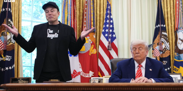 trump and musk trade insults as row erupts in public view