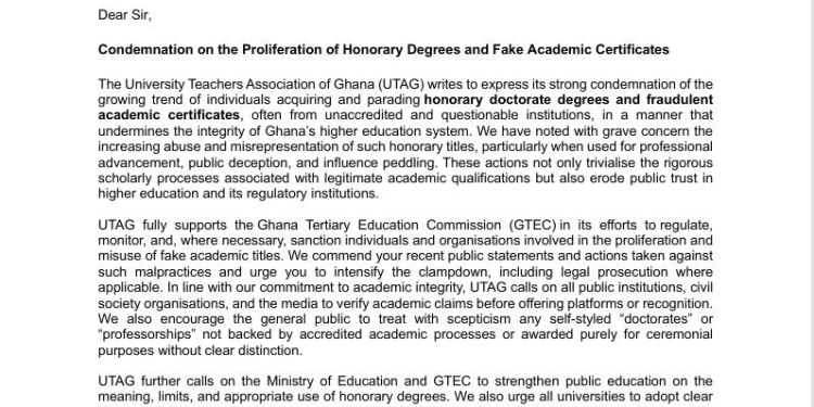 utag condemns abuse of honorary degrees and fake academic titles charges gtec to take action
