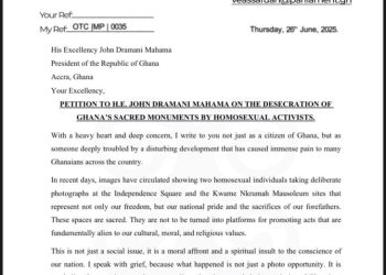 Vincent Assafuah petitions Mahama over ‘desecration’ of Independence Square by foreign gay couple