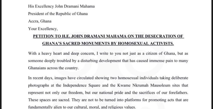 vincent assafuah petitions mahama over desecration of independence square by foreign gay couple