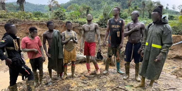 western region police arrest 44 suspects in major galamsey raid