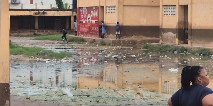 when the playground becomes a pond ofankor st peters anglican suffers each time it rains