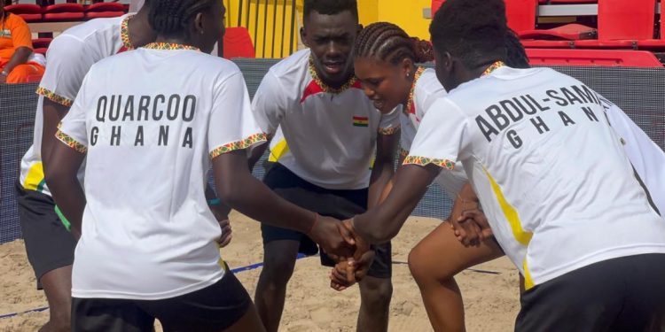 africa air badminton championships kickstart at laboma beach in accra