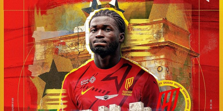 al qadsiah announce the signing of ghana winger christopher bonsu baah