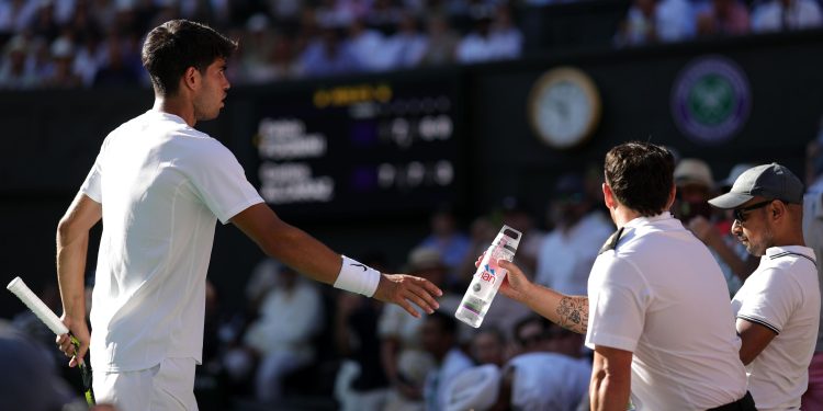 alcaraz avoids fognini shock after fan taken ill