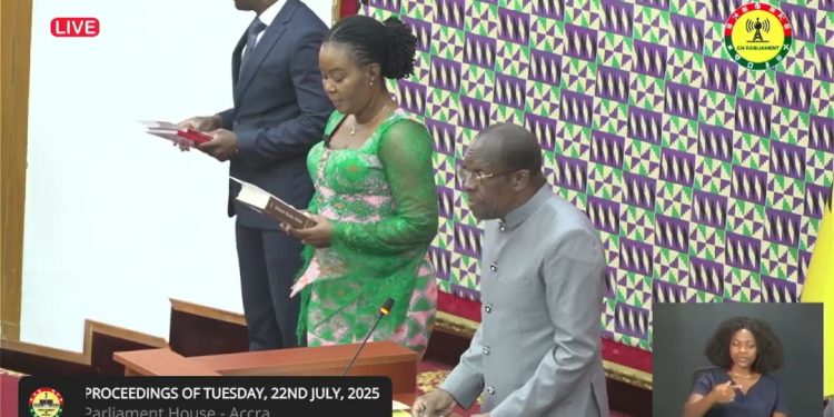 bagbin charges new ablekuma north mp to uphold discipline and integrity in parliament