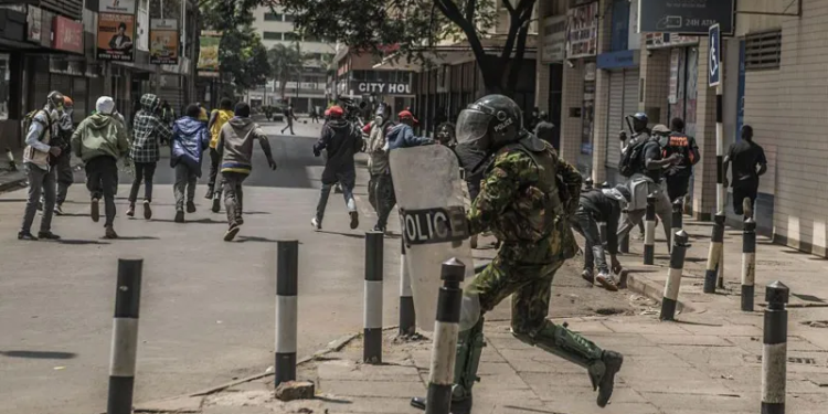 central nairobi sealed off ahead of kenyan protests