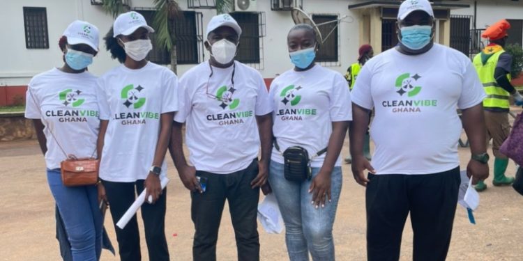 cleanvibeghana partners with buzzstop boys to ignite sanitation revolution through clean up exercise