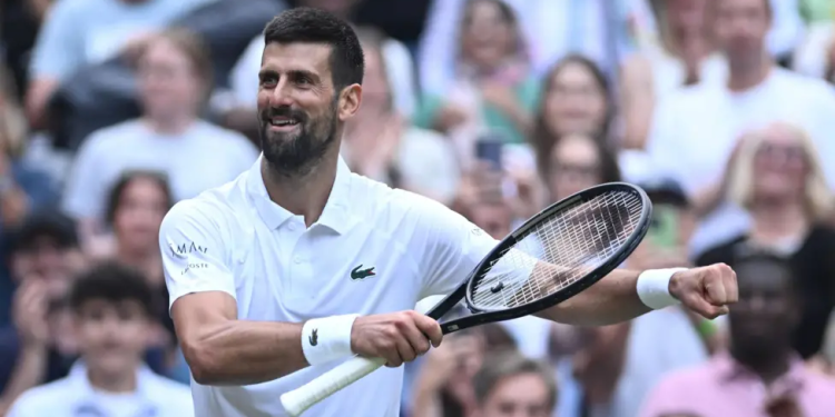 djokovic blessed to record 100th wimbledon win