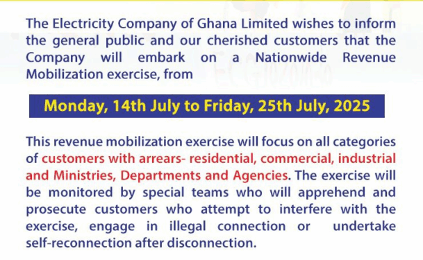 ecg to embark on nationwide all must pay revenue mobilisation campaign