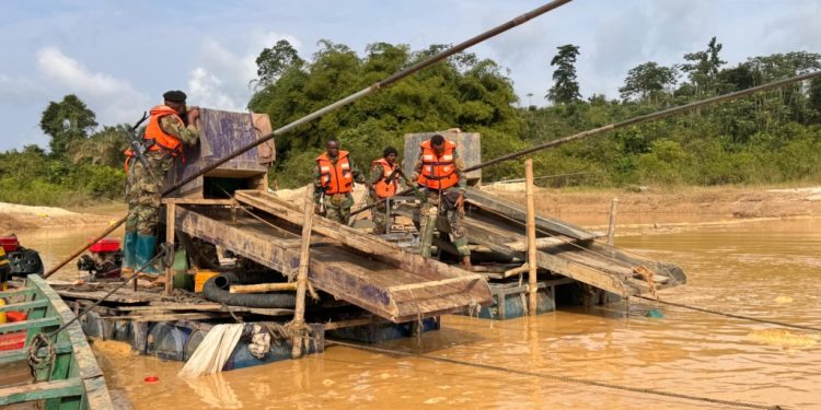 galamsey clampdown ankobra river patrol records success over 150 changfangs destroyed