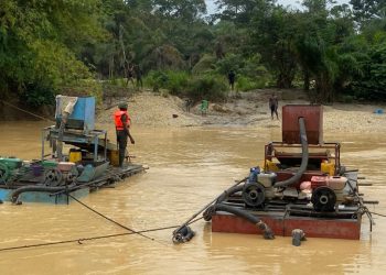 Galamsey: Prestea Blue Water Guards destroy 8 chanfang machines, seize 8 pumping machines
