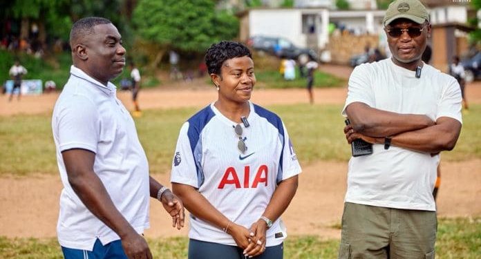hon lawrencia dziwornu pledges sports and infrastructure development in akuapem south