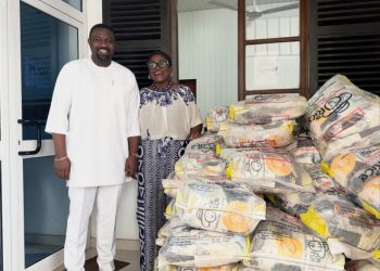 John Dumelo donates 500 bags of rice to UG