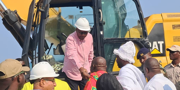 mahama breaks ground for phase ii of blekusu coastal protection project