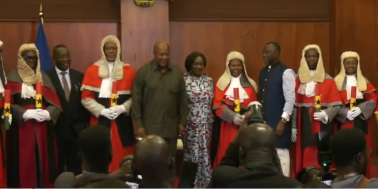 mahama swears in 7 new supreme court justices