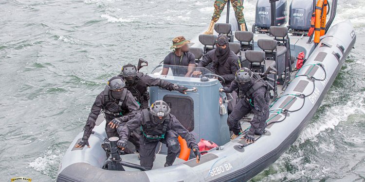 navys robust patrols decimate piracy stabilize ghana togo border defence minister reveals