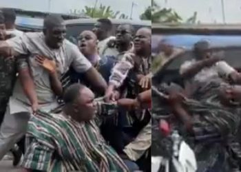 NPP Deputy Organiser Chris Asamoah beaten to pulp during Ablekuma North polls
