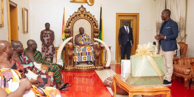 otumfuo osei tutu ii pledges to mobilize mining sector support for minister kofi adams confident of swift completion of baba yara stadium and nyinahin complex