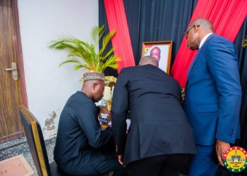 Photos: Leadership of Parliament visits family of late Akwatia MP, Ernest Kumi