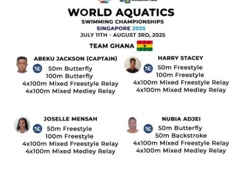Team Ghana set for 2025 World Aquatics Championships in Singapore