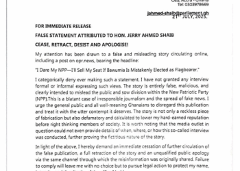 Weija Gbawe MP denies resignation rumours linked to Bawumia’s flagbearer campaign